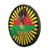 ブルキナファソの地図、国旗と革命拳 ダーツボード (正面右)