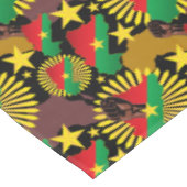 ブルキナファソの地図、国旗と革命拳 テーブルクロス (アングル)