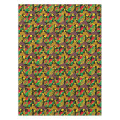 ブルキナファソの地図、国旗と革命拳 テーブルクロス (正面)