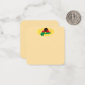 ブルキナファソの地図、国旗と革命拳 ノートカード (正面/裏面インサイチュ)