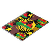 ブルキナファソの地図、国旗と革命拳 ノートブック (左側)