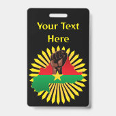 ブルキナファソの地図、国旗と革命拳 バッジ (裏面)