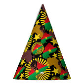 ブルキナファソの地図、国旗と革命拳 パーティーハット (左)