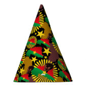 ブルキナファソの地図、国旗と革命拳 パーティーハット (右)