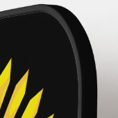 ブルキナファソの地図、国旗と革命拳 ピックルボールラケット (左詳細)