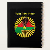 ブルキナファソの地図、国旗と革命拳 プランナー手帳 (裏面)