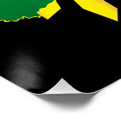 ブルキナファソの地図、国旗と革命拳 ポスター (コーナー)