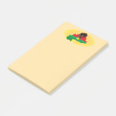 ブルキナファソの地図、国旗と革命拳 ポストイット (アングル)