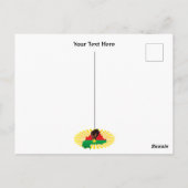 ブルキナファソの地図、国旗と革命拳 ポストカード (裏面)