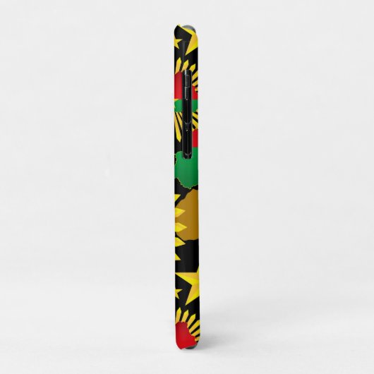 ブルキナファソの地図、国旗と革命拳 Case-Mate iPhoneケース (裏面/左)