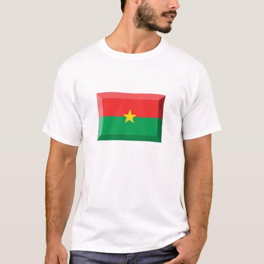 ブルキナファソの旗の宝石 Tシャツ (正面)