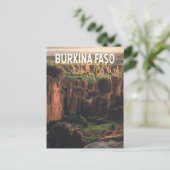 ブルキナファソイラストレーショントラベルアートヴィンテージ ポストカード (スタンド正面)