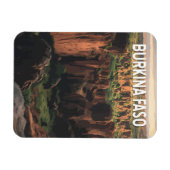 ブルキナファソイラストレーショントラベルアートヴィンテージ マグネット (横)