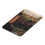 ブルキナファソイラストレーショントラベルアートヴィンテージ マグネット (左側)