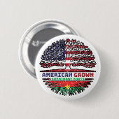 ブルキナファソブルキナベアメリカ合衆国の木の根 缶バッジ (正面&裏面)