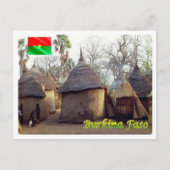 ブルキナファソ伝統的ホームズ –  ポストカード (正面)
