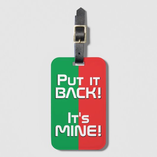 ブルキナファソ国旗おもしろい国 ラゲッジタグ (正面縦)