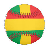 ブルキナファソ国旗とコート・オブ・アームズ 野球ボール (裏面)