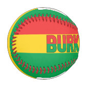 ブルキナファソ国旗とコート・オブ・アームズ 野球ボール (正面左)