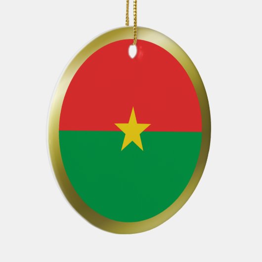 ブルキナファソ国旗のオーナメント セラミックオーナメント (右)