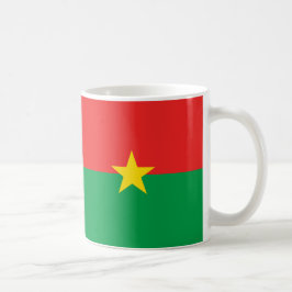 ブルキナファソ国旗のセラミックマグカップ コーヒーマグカップ