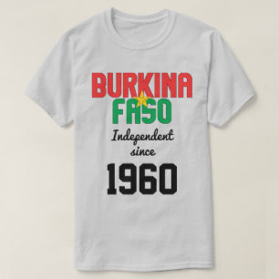 ブルキナファソ国旗の独立性お祝い Tシャツ