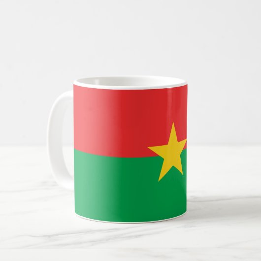 ブルキナファソ国旗 コーヒーマグカップ (正面左)