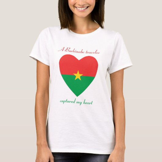 ブルキナファソ国旗 スウィートハート Tシャツ (正面)