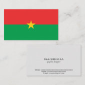 ブルキナファソ国旗 名刺 (正面/裏面)