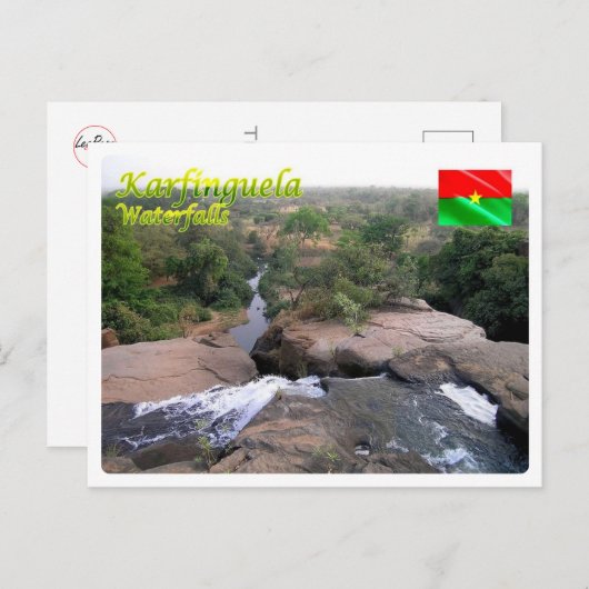 ブルキナファソ – カルフインゲラ滝 – ポストカード (正面/裏面)