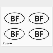 ブルキナファソ「BF」 楕円形シール (シート)