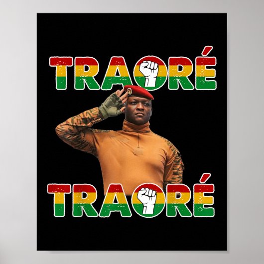 ブルキナファソ – Ibrahim Traore _トーマス・サンカラ ポスター (正面)