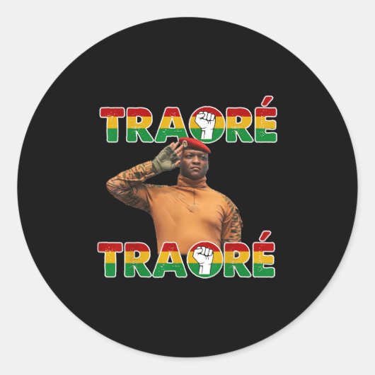 ブルキナファソ – Ibrahim Traore _トーマス・サンカラ ラウンドシール (正面)