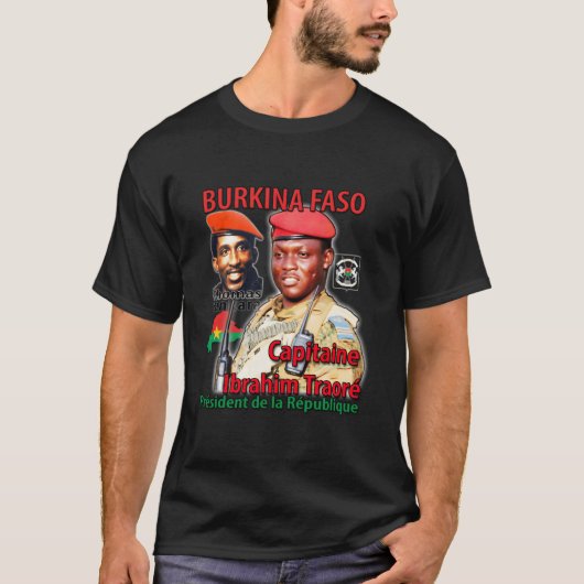 ブルキナファソ – Thomas Sankara - Ibrahim Traore Pul Tシャツ (正面)