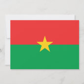 ブルキナベ国旗、ブルキナファソ結婚国旗 招待状 (裏面)