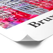 ブルクセルベルギーベルギー旅行水の色 ポスター (角)