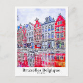 ブルクセルベルギーベルギー旅行水の色 ポストカード (正面)