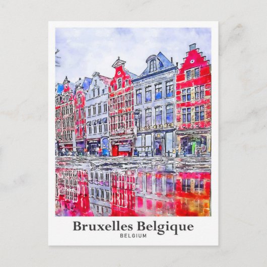 ブルクセルベルギーベルギー旅行水の色 ポストカード (正面)