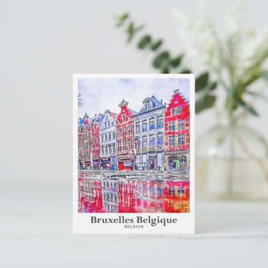 ブルクセルベルギーベルギー旅行水の色 ポストカード (スタンド正面)