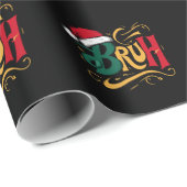 ブルクリおもしろいスマスクリスマスホリデーファミリー ラッピングペーパー (ロールコーナー)