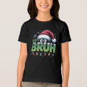 ブルクリスマスおもしろいミームサンタハットボーイズ子供 トライブレンドＴシャツ (正面)