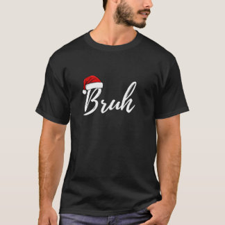 ブルクリスマスサンタハットおもしろいクリスマス Tシャツ