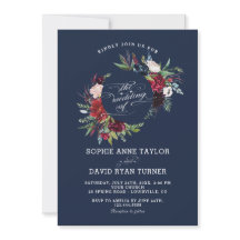 ブルグエレガントンディネイビーブルーフローラリース結婚ズ