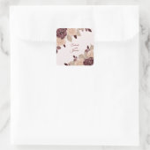 ブルグエレガントンディバラ金ゴールドグリッターフローラ結婚 スクエアシール (バッグ)