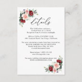 ブルグエレガントンディ赤面結婚フローラ詳細 エンクロージャーカード (正面)