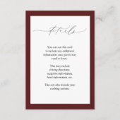 ブルグエレガントンディ赤面結婚フローラ詳細 エンクロージャーカード (正面)