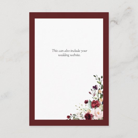 ブルグエレガントンディ赤面結婚フローラ詳細 エンクロージャーカード (裏面)