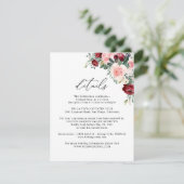 ブルグエレガントンディ赤面結婚フローラ詳細 エンクロージャーカード (スタンド正面)