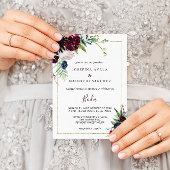 ブルグモダンンディ海軍赤面スペインのフローラ結婚ズ 招待状