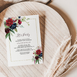 ブルグモダンンディ海軍赤面フローラレッツパーティー 招待状